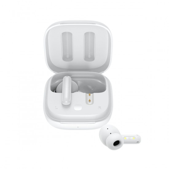 QCY T13 ANC White - TWS 10mm Dynamic Driver, 4-mic 28dB ANC, Bluetooth 5.3, 7hr-30hr, 75ms latency