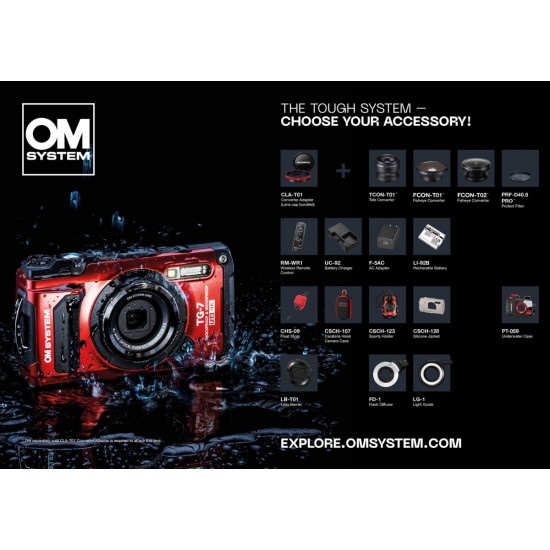 Olympus OM-System TG-7 Black - Tough Camera Underwater