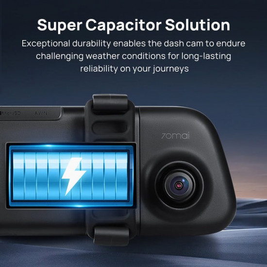 70mai S500 Rearview Mirror Dash Cam set 1944p 138fov Car Camera