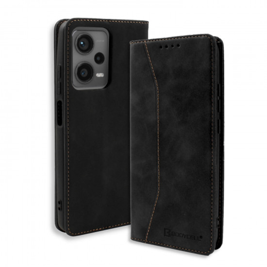 Bodycell Book Case Pu Leather Xiaomi Note 12 5G Black
