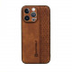 Bodycell Pattern Leather Backcover iPhone 14 Pro Max Brown