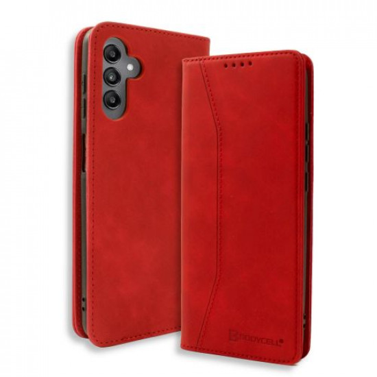 Bodycell Book Case Pu Leather Samsung A25 Red