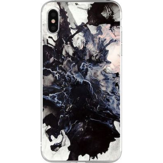 Silicon Marble Case iPhone X/XS SM8 White/Black