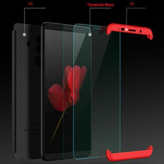 360 Full Cover & Temp.Glass Huawei P10 Red