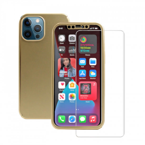 360 Full Cover & Temp.Glass iPhone 13 Pro  Gold