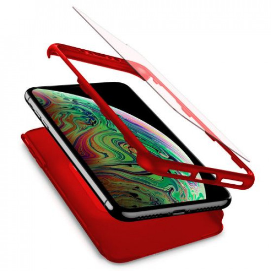 360 Full Cover & Temp.Glass iPhone 11 Pro Max Red