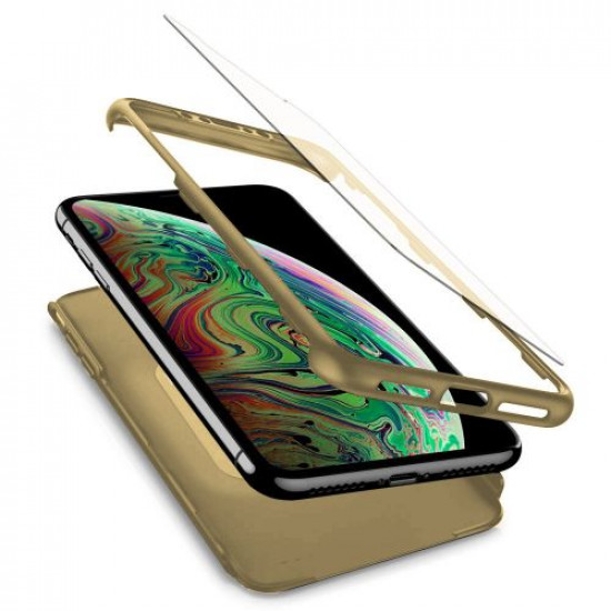 360 Full Cover & Temp.Glass iPhone 11 Pro Max Gold