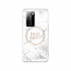 Silicon Marble Case Huawei P40 SM 16 White/Gold