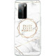 Silicon Marble Case Huawei P40 SM 16 White/Gold