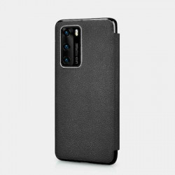 iCarer RHP 40003 HUAWEI P40 Genuine Leather Book Case Black