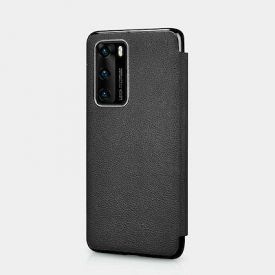 iCarer RHP 40003 HUAWEI P40 Genuine Leather Book Case Black