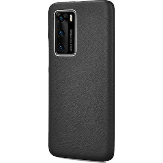 iCarer RHP 40005 Huawei P40 Genuine Leather Back Cover Black