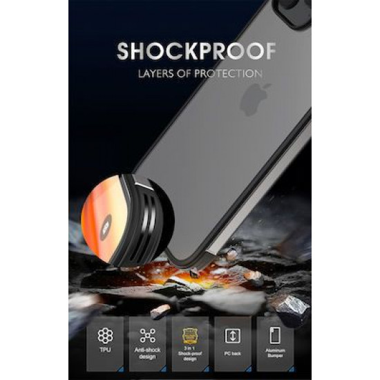 Bodycell Back Cover + Aluminium Bumper For iPhone 12 mini  Red