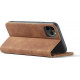 Bodycell Book Case Pu Leather iPhone 12 Mini Brown