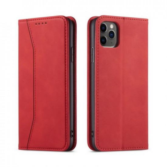 Bodycell Book Case Pu Leather iPhone 12 Mini Red