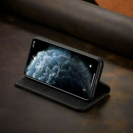 Bodycell Book Case Pu Leather iPhone 12/12 Pro Black