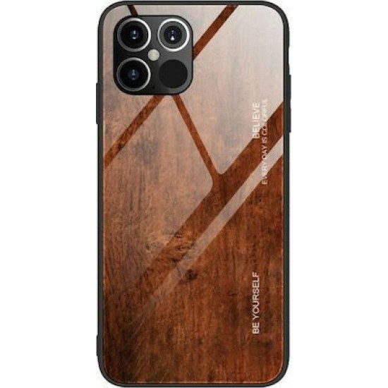 Bodycell Back Cover Wood Temp.Glass For iPhone 12 Mini