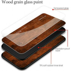 Bodycell Back Cover Wood Temp.Glass For iPhone 12 Mini