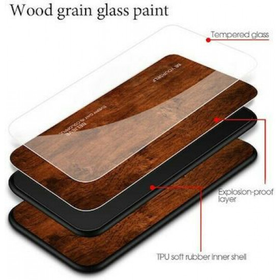 Bodycell Back Cover Wood Temp.Glass For iPhone 11 Pro