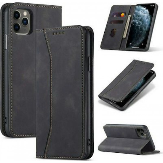Bodycell Book Case Pu Leather Xiaomi Note 8T Black