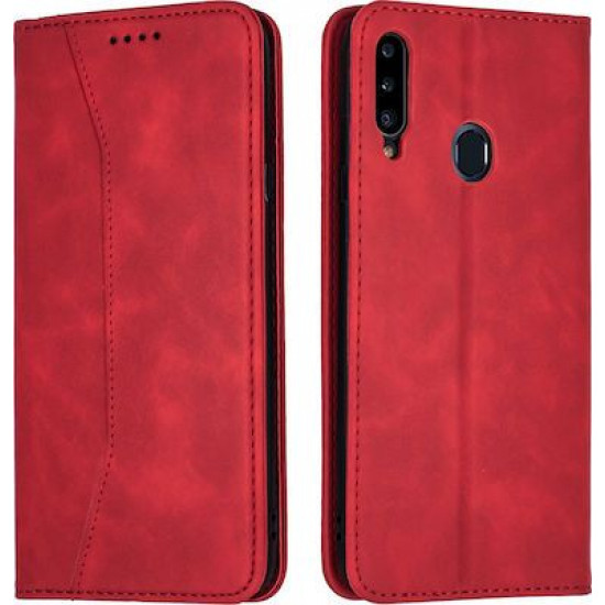 Bodycell Book Case Pu Leather Samsung A20S Red