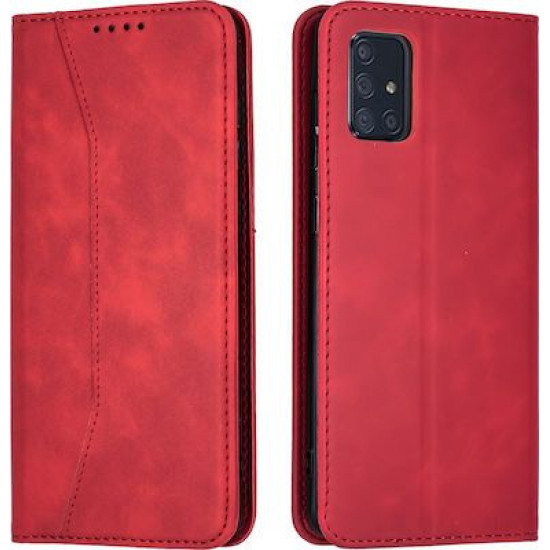 Bodycell Book Case Pu Leather Samsung A71 Red