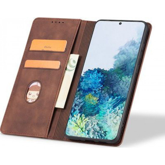 Bodycell Book Case Pu Leather Samsung S21 Ultra Brown