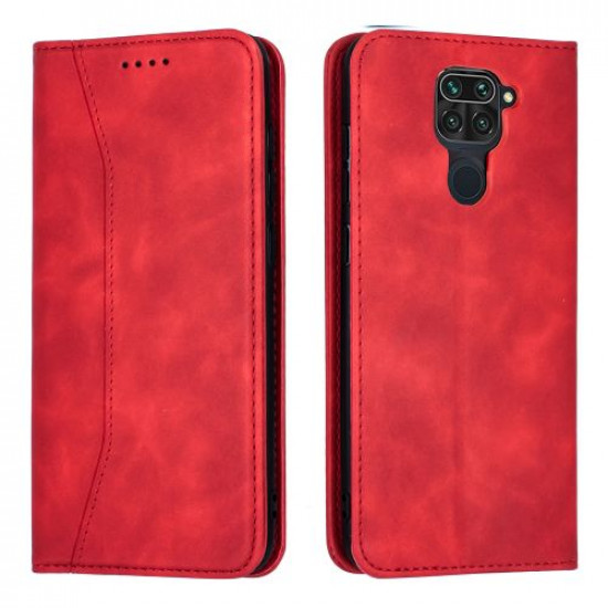 Bodycell Book Case Pu Leather Xiaomi Note 9 Red