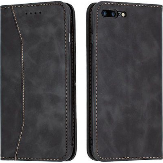 Bodycell Book Case Pu Leather iPhone 7/8 Plus Black
