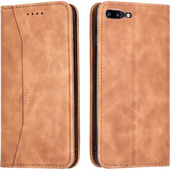Bodycell Book Case Pu Leather iPhone 7/8 Plus Brown