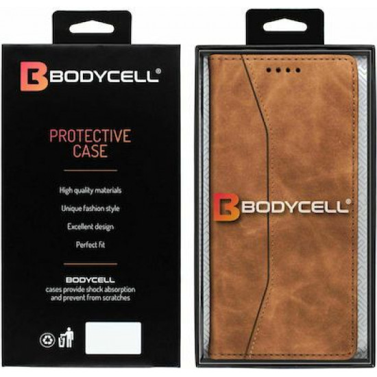 Bodycell Book Case Pu Leather Samsung A32 4G Brown