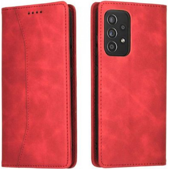 Bodycell Book Case Pu Leather Samsung A72 4G/5G Red