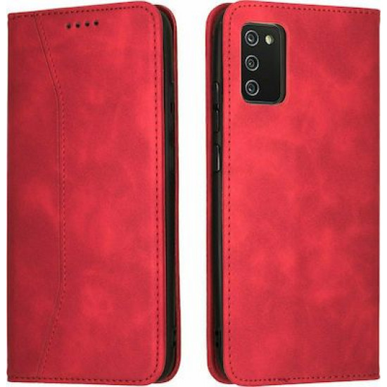 Bodycell Book Case Pu Leather Samsung A02s Red