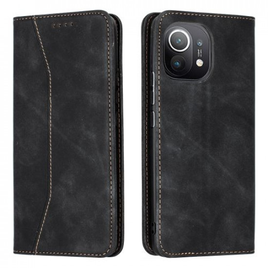 Bodycell Book Case Pu Leather Xiaomi Mi 11  Black