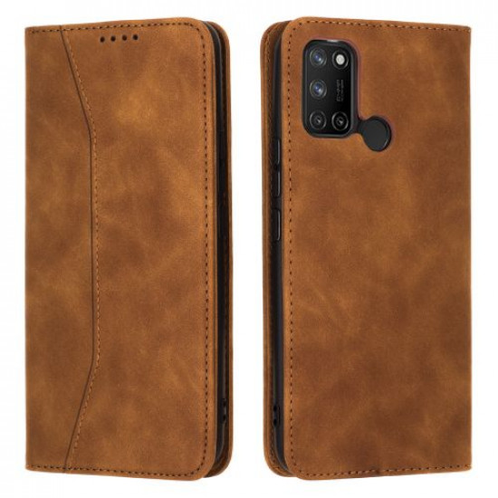 Bodycell Book Case Pu Leather Realme 7i Brown