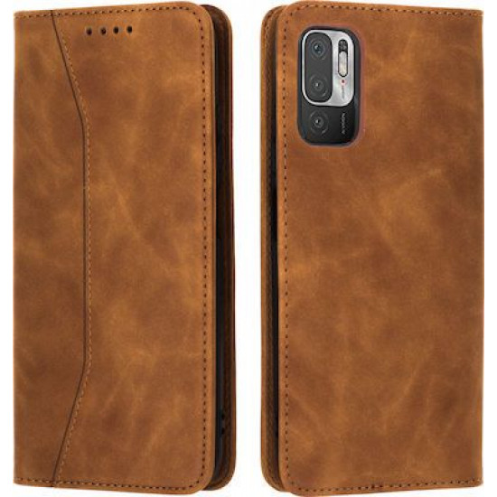 Bodycell Book Case Pu Leather Xiaomi Note 10 5G/Note 10T 5G Brown
