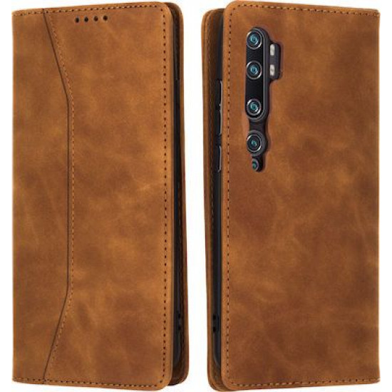 Bodycell Book Case Pu Leather Xiaomi Mi Note 10/10 Pro Brown
