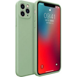 Bodycell Square Liquid Silicon Case iPhone 11 Pro Max Light Green