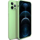 Bodycell Square Liquid Silicon Case iPhone 12 Pro Max Light Green