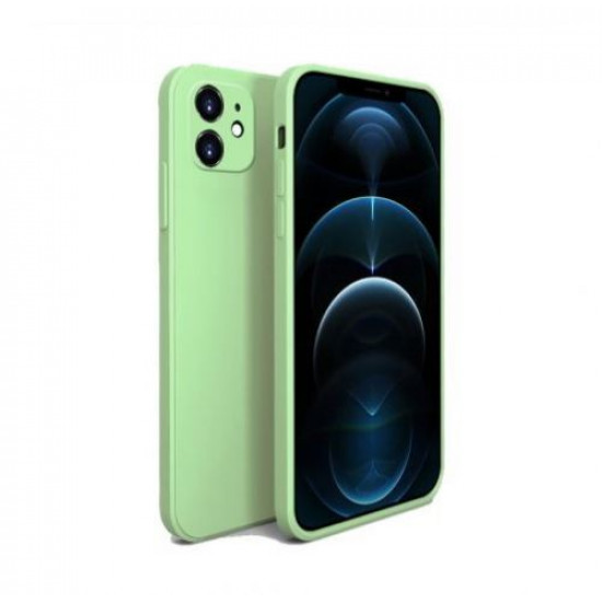 Bodycell Square Liquid Silicon Case iPhone 12 mini Light Green