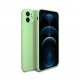Bodycell Square Liquid Silicon Case iPhone 12 mini Light Green