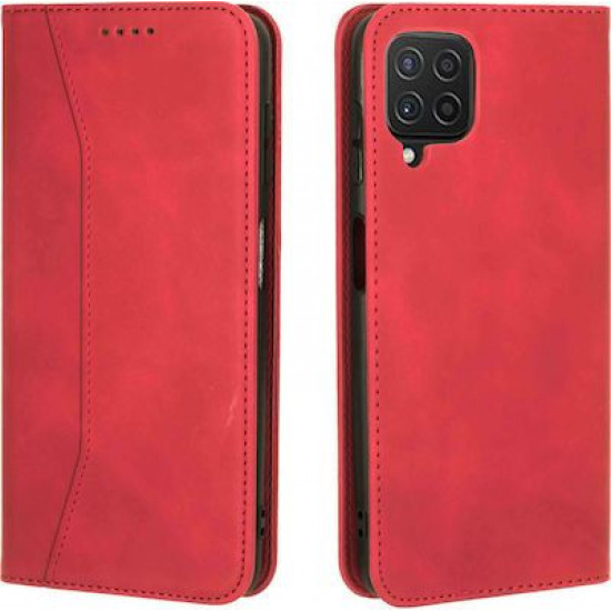 Bodycell Book Case Pu Leather Samsung A22 4G Red