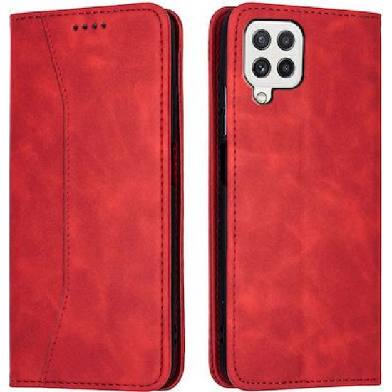 Bodycell Book Case Pu Leather Samsung A22 4G Red