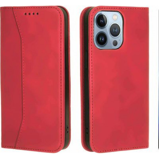 Bodycell Book Case Pu Leather iPhone 13 Pro  Red