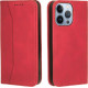 Bodycell Book Case Pu Leather iPhone 13 Pro Max Red