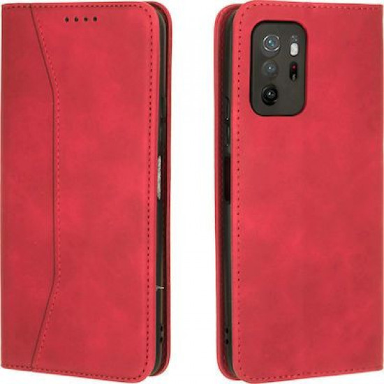 Bodycell Book Case Pu Leather Xiaomi Poco M3 Pro 4G/5G Red