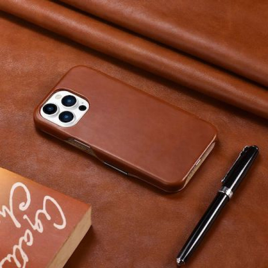 iCarer RIX 1307 iPhone 13 Pro Metal Clip Brown