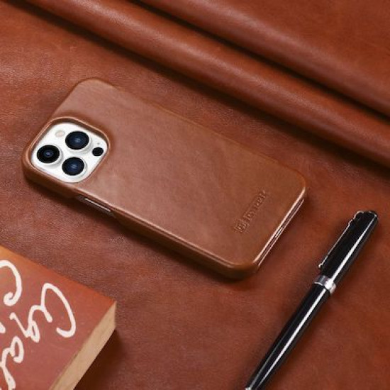 iCarer RIX 1303 iPhone 13 Pro Curved Edge Brown