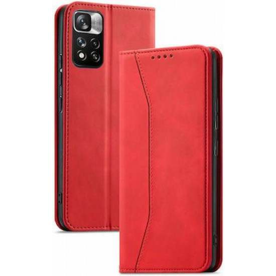 Bodycell Book Case Pu Leather Xiaomi Note 11 Pro/11 Pro 5G Red