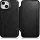 iCarer AKI 14220707 iPhone 14 Plus Curved Edge Leather Folio Black
